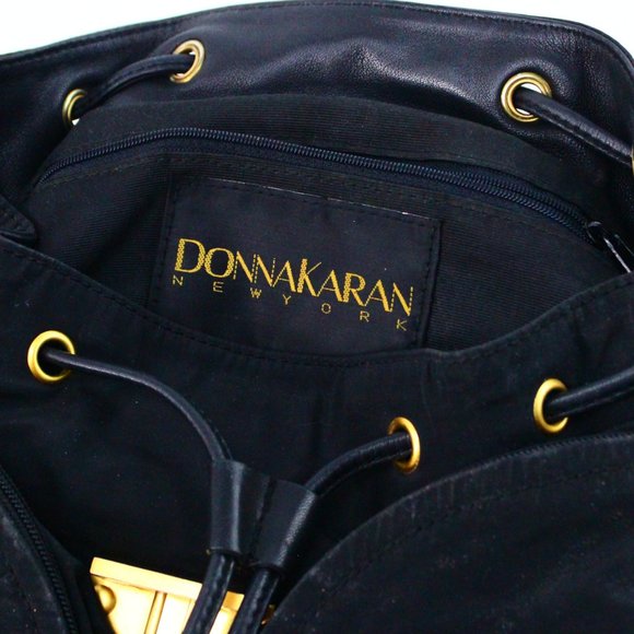 Dona Karan backpack leather and nylon - Picture 6 of 7